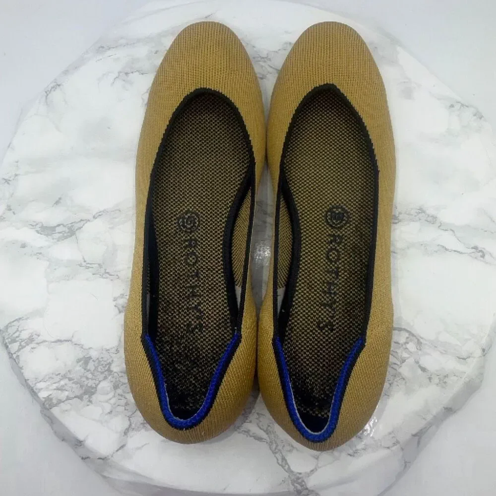 ROTHY’s Limited Edition / Retired The Square Flats Chai Yellow- 8.5
